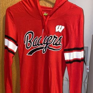 Hooded Wisconsin Badgers Long Sleeve